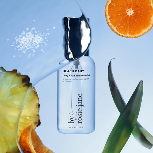By Rosie Jane Body & Hair Perfume Mist - Beach Baby Scented Mist with Orange Spritz & Ocean Water (115ml)