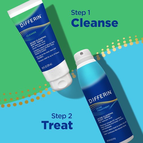 Differin Acne Body Spray - Salicylic Acid Treatment for Back, Chest & Shoulders | 6 oz