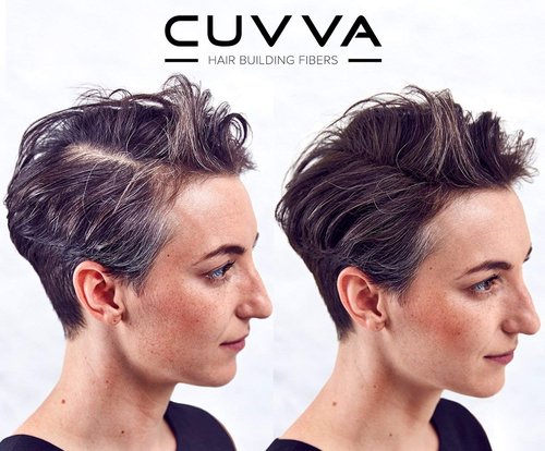 CUVVA Hair Building Fibers (30g) - Instantly Fill in Fine and Thinning Hair to Create a Thicker, Fuller Look - 14 Different Shades for Men & Women - Medium Brown