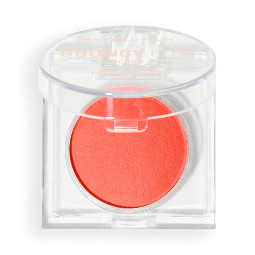 Revolution Beauty London Bouncy Blur Blush - Buildable Vegan Powder Makeup in Coral Blur Burst, 0.19 oz