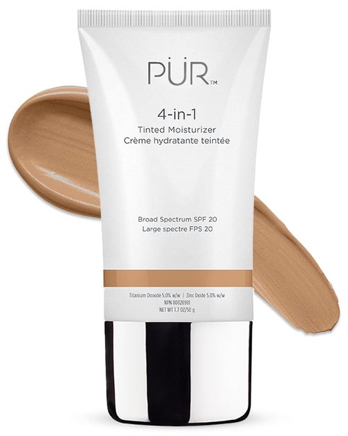 PÜR MINERALS 4-in-1 Tinted Moisturizer With SPF 20 - Hydrating Primer, Foundation & Moisturizer - Vegan, Paraben-Free, 1.7 oz