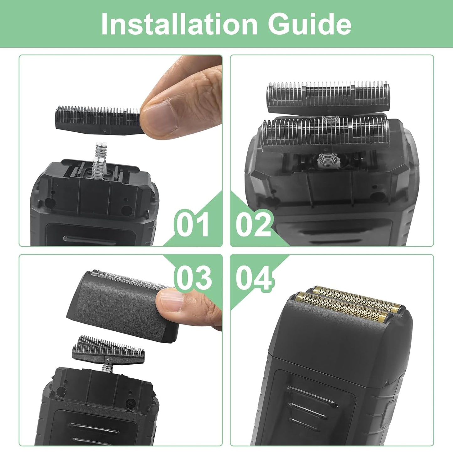 Wahl 5 Star Series Vanish Shaver Replacement - Super Close Gold Foil & Cutter Bar Assembly (1 Pack)