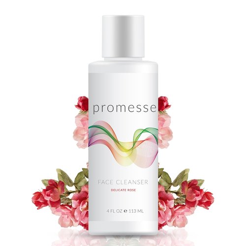 Promesse Acne Control Facial Cleanser - Glycolic & Salicylic Acid Exfoliating Face Wash | Rose Scented Hydrating Formula - 4 fl oz