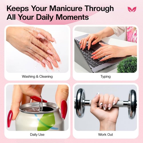Morovan Super Strong Nail Glue: Glue for Press Ons & Acrylic & Fake Nails Tips Brush on Long-Lasting Fast-Drying No U V Light Needed for Beginners DIY Home or Salon Manicure