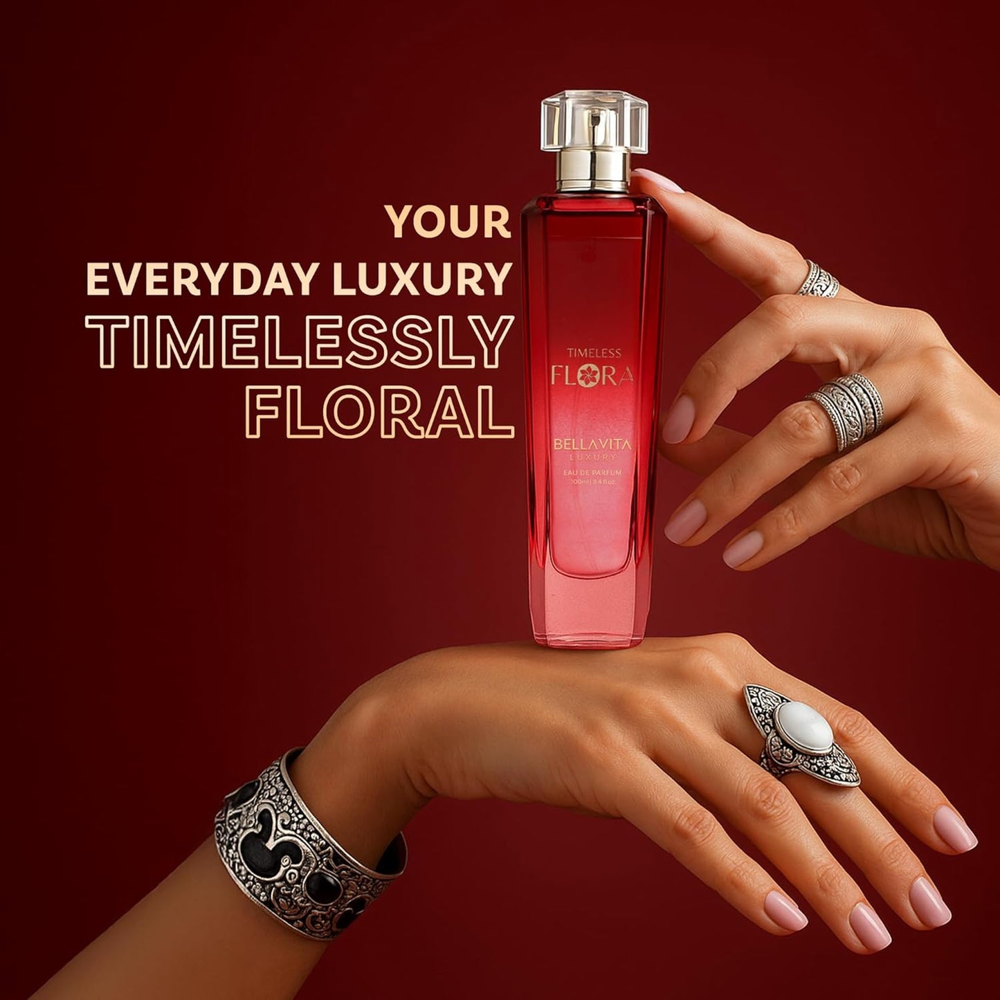 Bella Vita Luxury Timeless Flora Women's Fragrance - EDP Perfume with Floral Notes | 100 ml | Gift for Her
