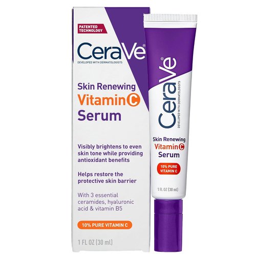 CeraVe Vitamin C Serum - 10% Pure Vitamin C & Hyaluronic Acid for Brightening | Fragrance-Free, 1oz