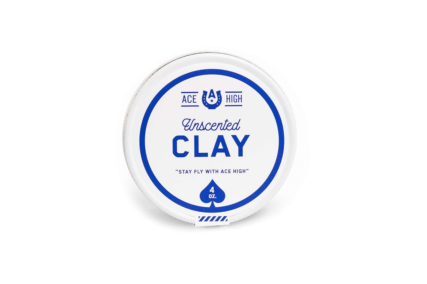 Ace High Hair Clay - Unscented Strong Hold with Satin to Matte Finish | Adds Texture & Thickness, 4oz