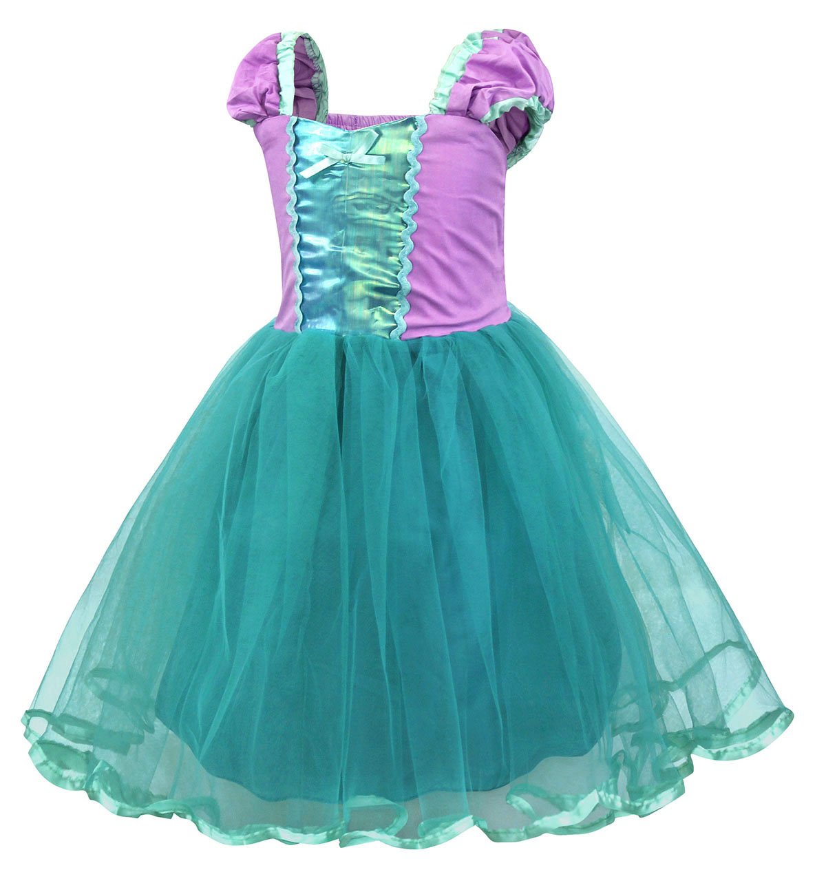 COTRIO Mermaid Dress Toddler Baby Girls Princess Dresses Birthday Party Fancy Dress Halloween Costume Outfit Kids Clothes Size 2t (Green)