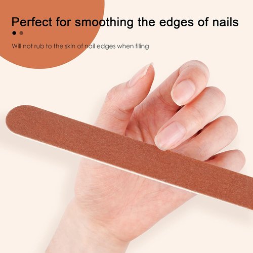 Canvalite Nail File - Large Emery Boards 180 Grit for Natural Nails | 100PCS Manicure Tool Set
