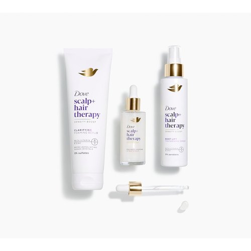 Dove Density Boost Foaming Scrub - Gentle Scalp Exfoliation with Vitamin B3 & Zinc | 9 oz