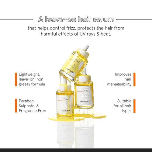 Regine Switzerland Minimalist Frizz Control Complex - Keratin, Argan Oil & Ceramide | Smooths & Protects Hair | 1.69 fl oz / 50 ml