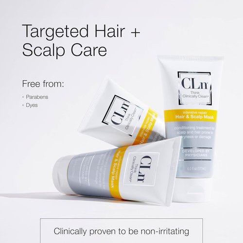 CLn® Hair & Scalp Mask Conditioner - Deep Hydration for Dry, Damaged Hair & Scalp, Eucalyptus Scent, 6 fl. oz.