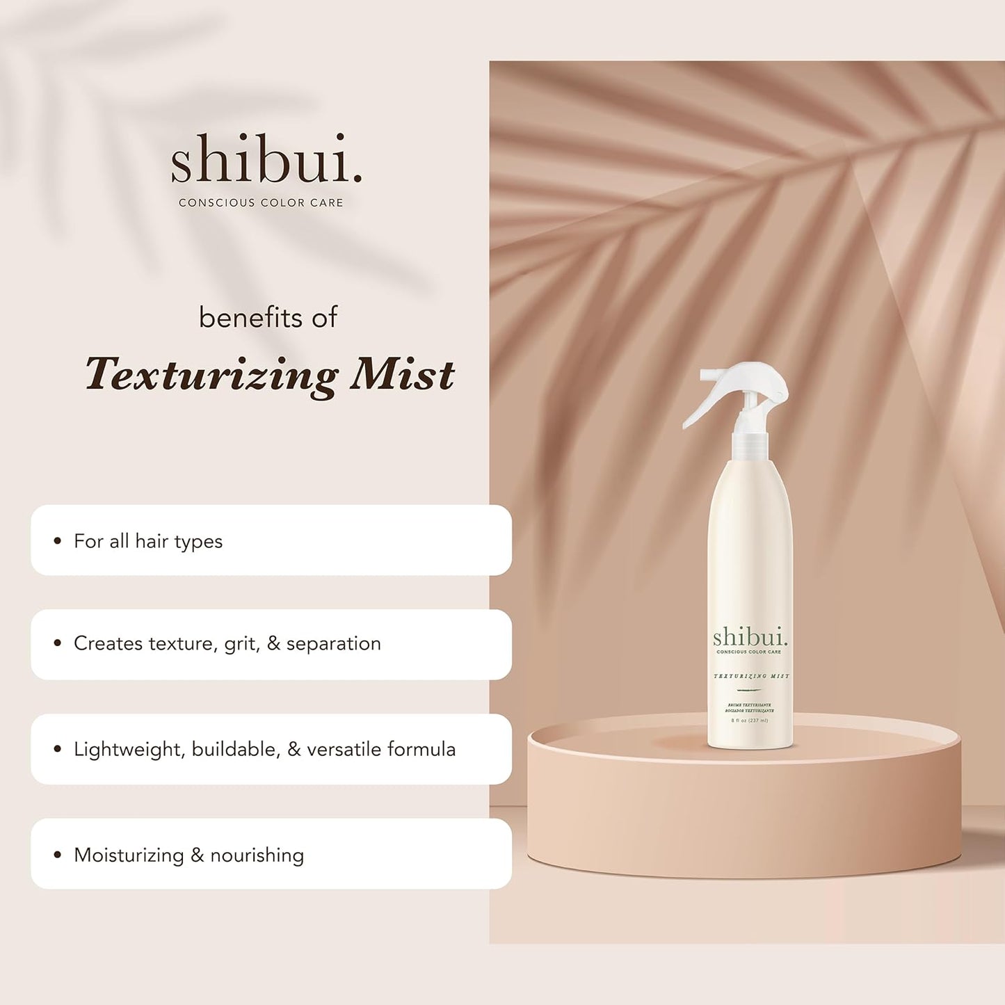 Shibui Texturizing Mist - Weightless Volume & Texture Enhancer for All Hair Types | 8 Fl Oz