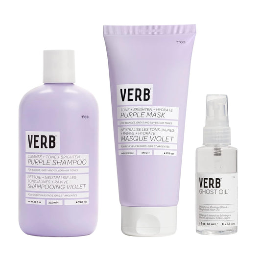 Verb Purple Toning Kit | Toning Shampoo & Hair Mask for Blonde, Grey & Silver Hair - Vegan & Paraben-Free