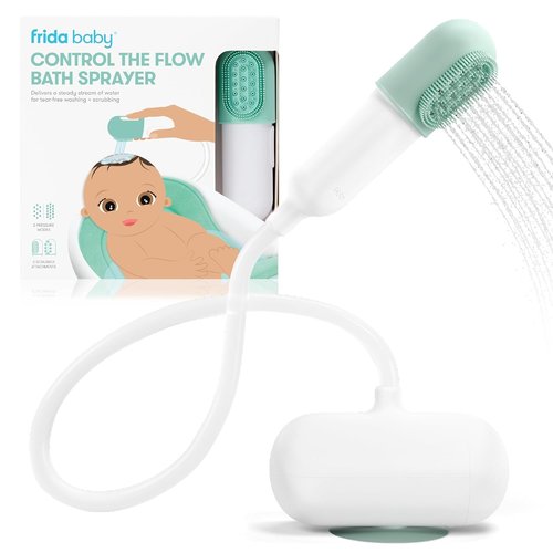 Frida Baby Bathtub Sprayer Attachment - Control Waterflow with 2 Pressure Modes & Scalp Massager