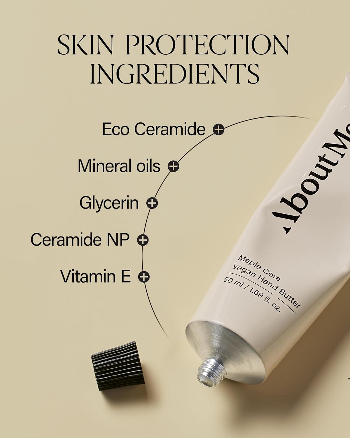 About Me Maple Cera Vegan Hand Butter - Moisturizing Hand Cream with Evening Primrose Oil & Ceramide NP - 1.69oz, 50ml