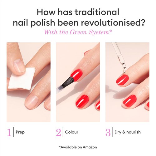 Manucurist Green Quick Dry Nail Polish - Dark Pansy Burgundy Red - 9-Free, Vegan & Non-Toxic - 0.5 fl oz