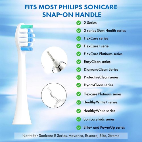 Philips Sonicare Replacement Toothbrush Heads - 16 Pack Soft Electric Brush Heads for Optimal Plaque Control | Compatible with HX9023/65, 4100, 5100, 6100