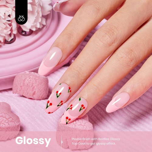 Beetles Pink Gel Polish - Fairy Floss 15ML/0.51Fl Oz, Pastel Light Pink Gel Nail Polish, Soak Off UV LED Lamp Nail Art, Long-Lasting Manicure Salon DIY Home Spring Nails - Gifts for Her