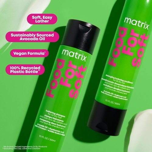 Matrix Soft Shampoo & Conditioner Set - Moisturizing Formula for Dry, Brittle Hair with Hyaluronic Acid & Avocado Oil