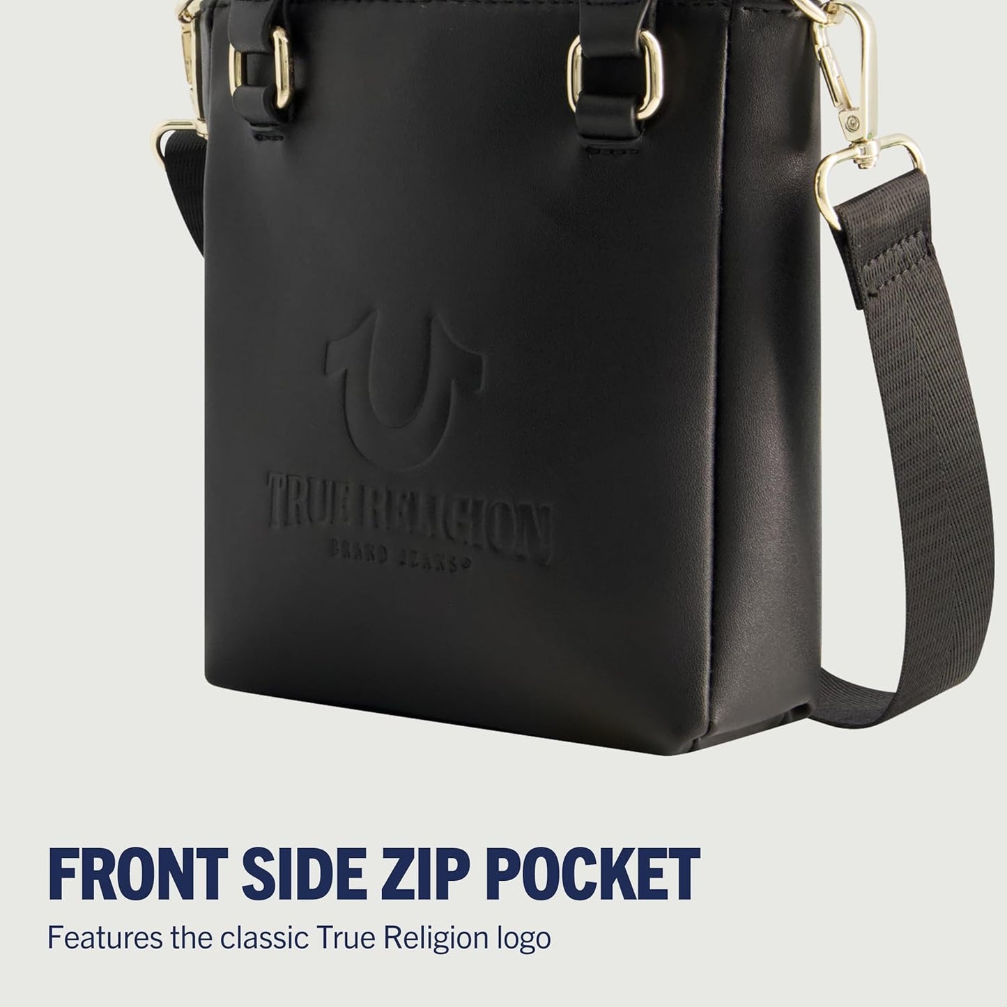 True Religion Women's Tote Bag - Stylish Travel Shoulder Handbag with Adjustable Crossbody Strap