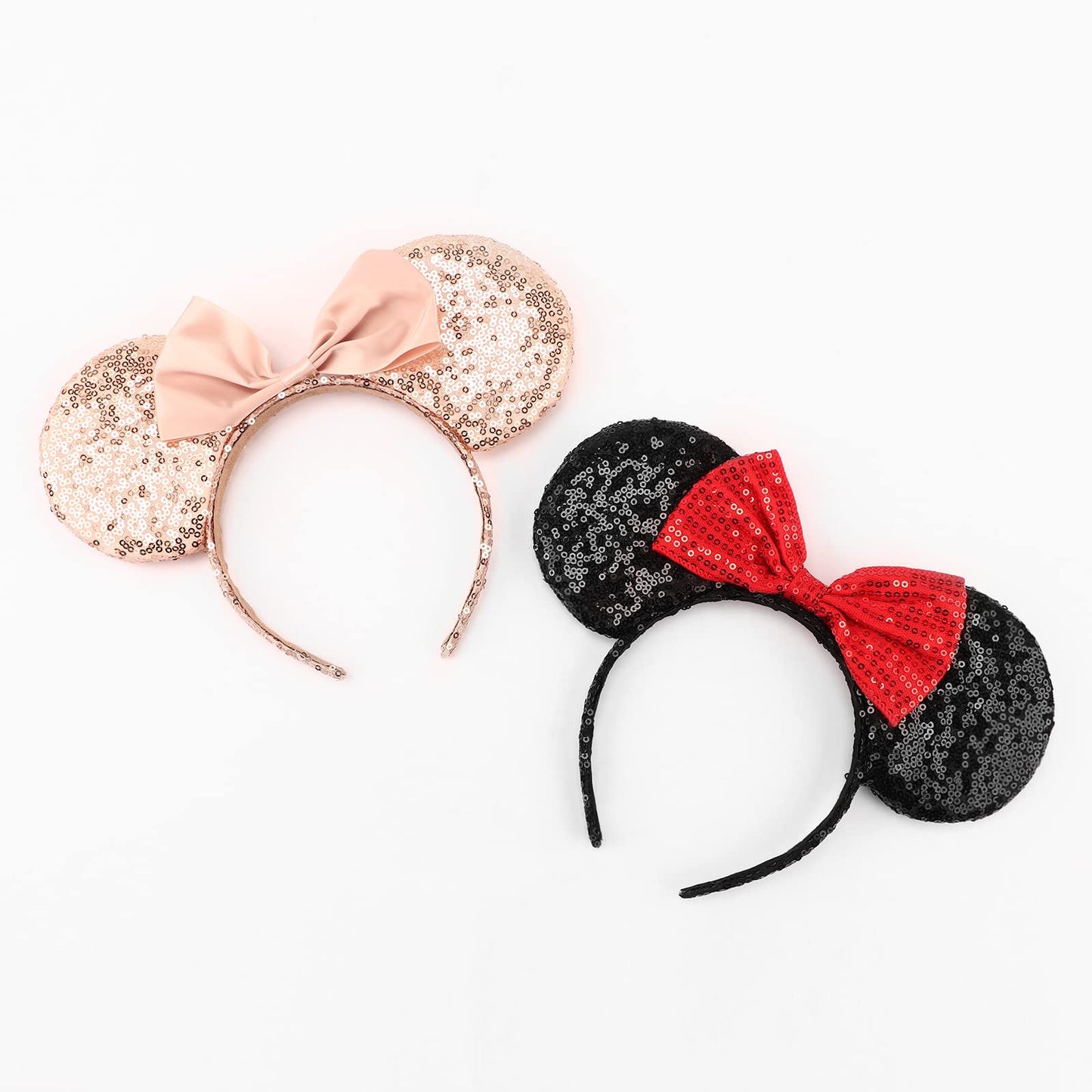 DRESHOW Mouse Ears Bow Headbands Glitter Party Decoration Cosplay Costume for Girls & Women