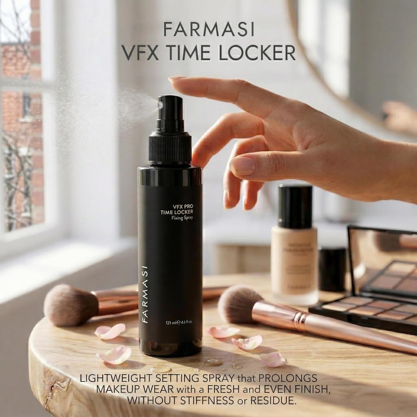 Farmasi Makeup Time Locker - Long-Lasting Oil-Free Setting Spray for All-Day Wear | 4.2 fl. oz / 125 ml