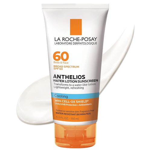 La Roche-Posay Anthelios Sunscreen Lotion - Fast Absorbing, Broad Spectrum SPF 60 & SPF 30, Oil-Free