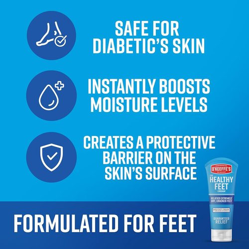 O'Keeffe's Foot Cream - Guaranteed Relief for Extremely Cracked, Dry Feet | 3 oz Tube (2 Pack)