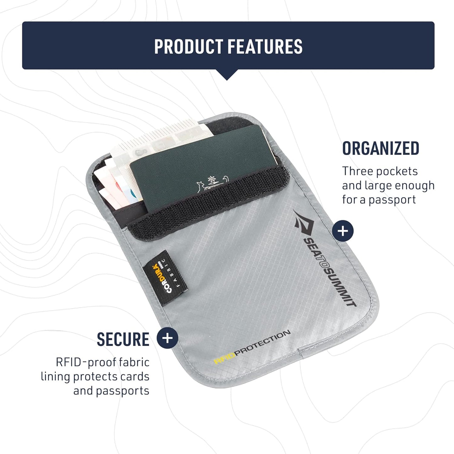 Sea to Summit Neck Pouch - RFID Protection for Travel | Large Size for Essentials