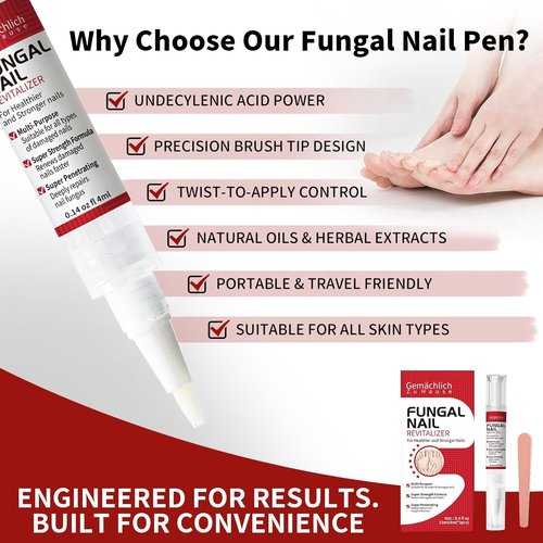 Regine Switzerland Toenail Fungus Treatment Pen - Extra Strength Nail Repair with Tea Tree Oil | 3-Pack for Discolored & Thick Nails