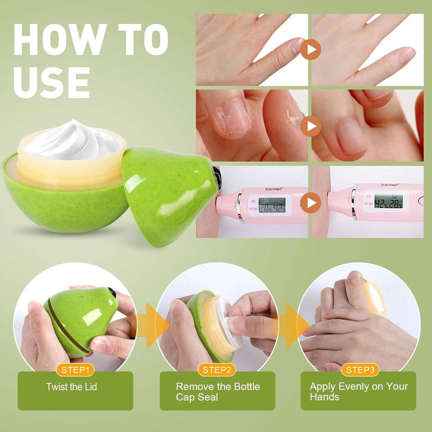 Skiennix 6 Pack Moisturizing Hand Cream Set - Nourishing Lotion for Dry Hands | 1.06 Oz (Pear)
