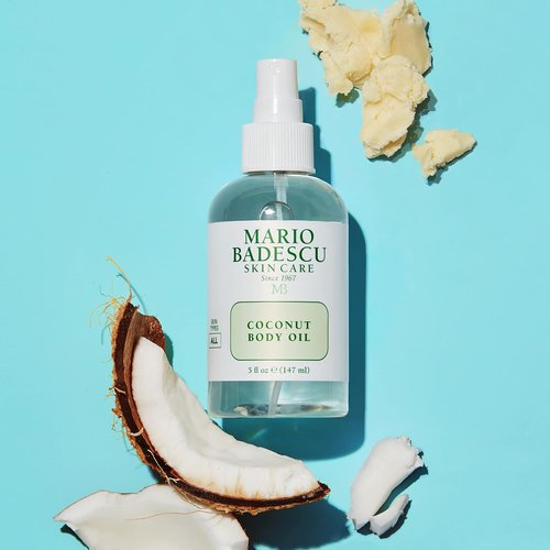 Mario Badescu Coconut Body Oil - Lightweight Hydrating Skin Care with Coconut Oil & Shea Butter | Perfect for After Shower Massage
