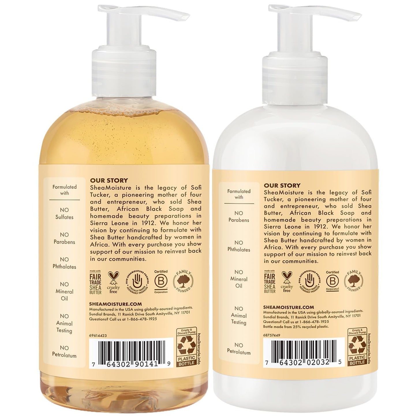 SheaMoisture Baby Essentials - Body Wash & Shampoo with Raw Shea, Chamomile & Argan Oil | 13 Oz Each