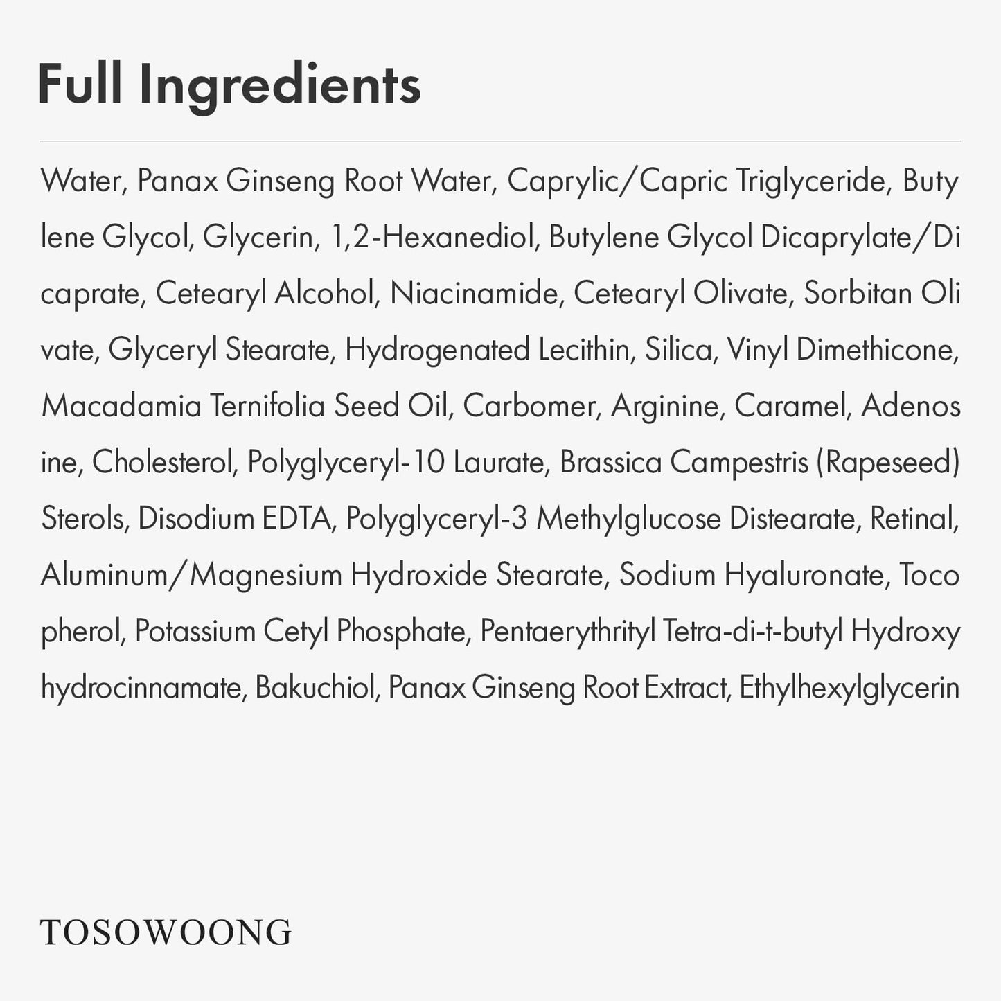 TOSOWOONG Ginseng Plus Retinal Eye Serum with Retinal Niacinamide Bakuchiol Correction for Puffy Eye Bags Fine Lines Dark Circles Wrinkles, Korean Skin Care, 30ml, 1.01 fl.oz.