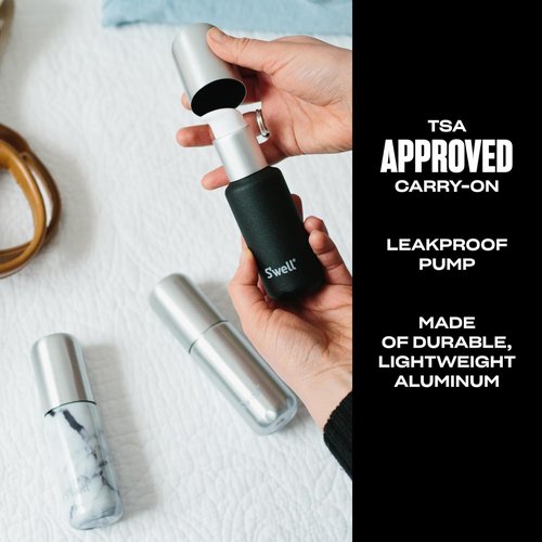 S'well Travel Bottle Set - 3 Lightweight, Leakproof Aluminum Bottles for Toiletries | TSA Approved