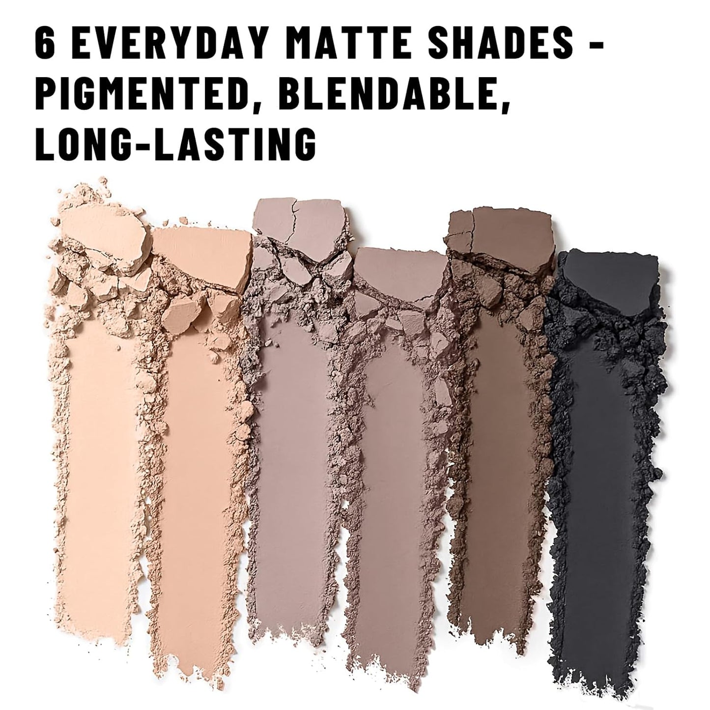 SUSIKEKI Mini Eyeshadow Palette - 6 Colors for Neutral & Smoky Looks | Highly Pigmented, Travel Size