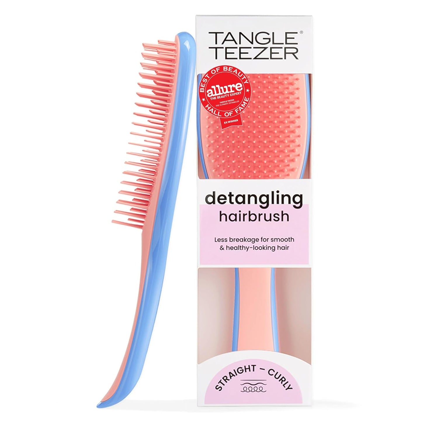 Tangle Teezer Ultimate Detangler Brush - Eliminate Knots & Reduce Breakage for Wet & Dry Hair | Apricot Blaze