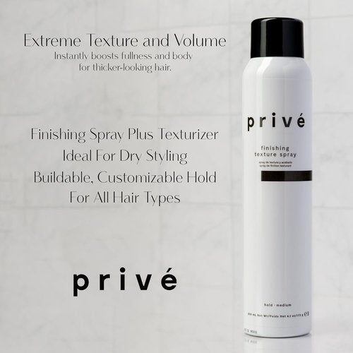 Privé Finishing Texture Spray - Lightweight Flexible Hold for All Hair Types | Buildable Volume (6.1 oz)