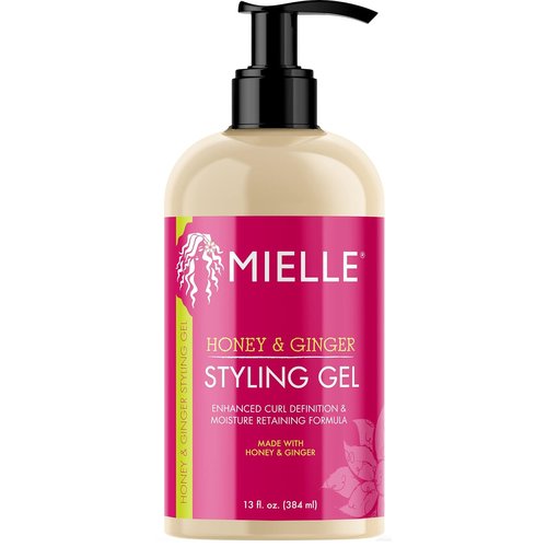 Mielle Organics Honey & Ginger Hair Gel - Curl Defining Styling Gel with Aloe & Babassu Oil - 13 Fl Oz