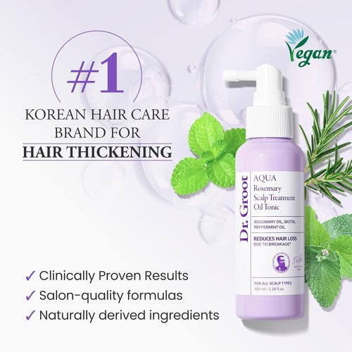 Dr.Groot Rosemary Mint Oil Tonic - Hair Growth Formula with Biotin & Hyaluronic Acid | 3.38 fl oz (100ml)