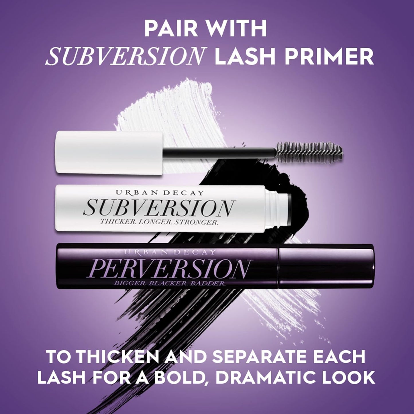 Urban Decay Perversion Mascara & Subversion Primer Bundle - Volumizing & Lengthening - Bold Black Finish