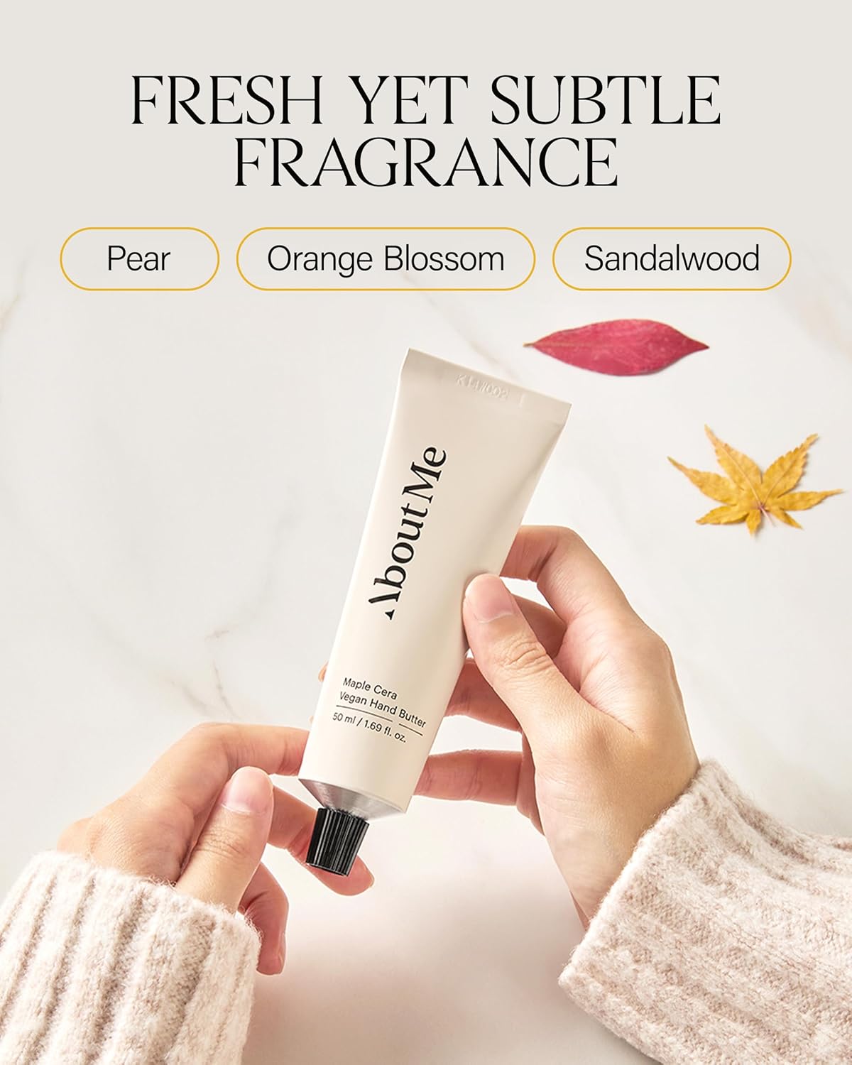 About Me Maple Cera Vegan Hand Butter - Moisturizing Hand Cream with Evening Primrose Oil & Ceramide NP - 1.69oz, 50ml