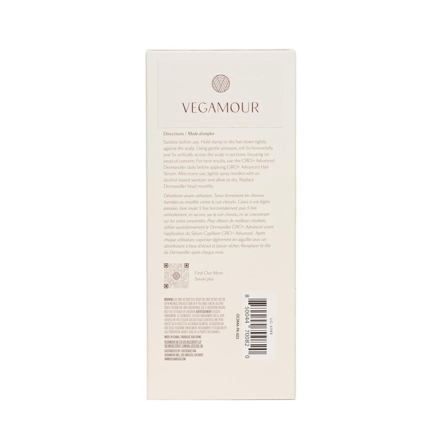 VEGAMOUR GRO+ Advanced Dermaroller - 1,200 Microneedle Scalp Tool | Gently Exfoliates for Maximum Coverage