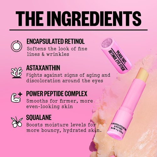 Peace Out Retinol Eye Stick - Hydrating Under Eye Treatment for Fine Lines & Wrinkles | 0.14 oz
