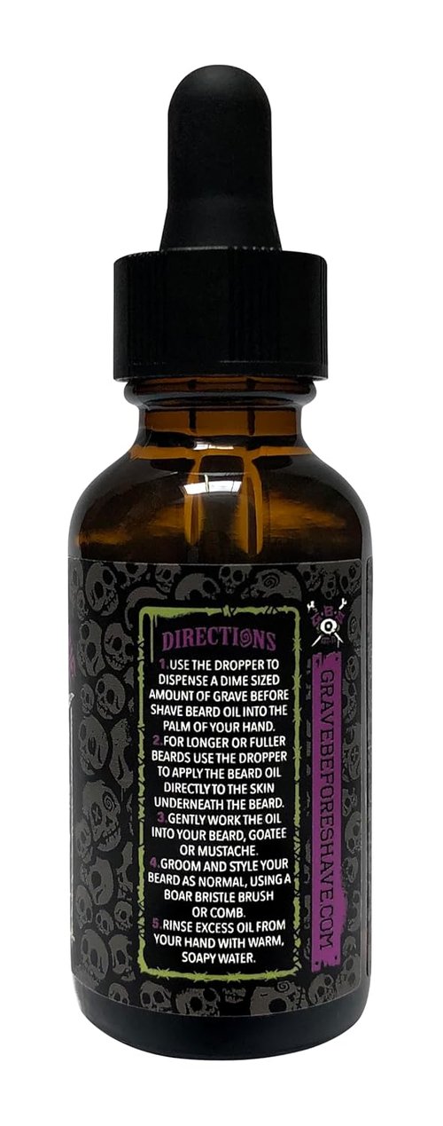 Grave Before Shave Voodoo Blend Beard Oil - 1 Oz Bottle with Dropper Dispenser for Ultimate Grooming