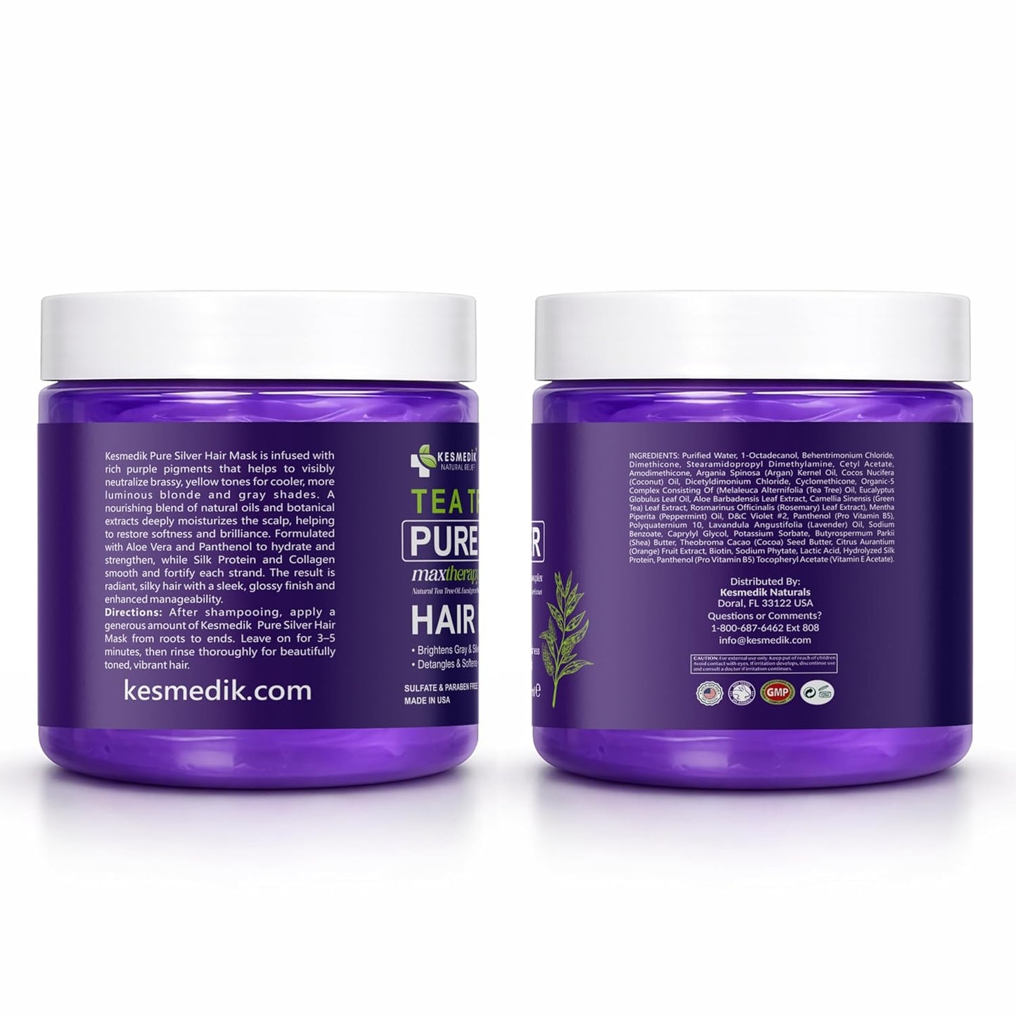 Tea Tree Hair Mask Toner - Deep Conditioner with Argan Oil for Dry, Damaged Bleached & Gray Hair