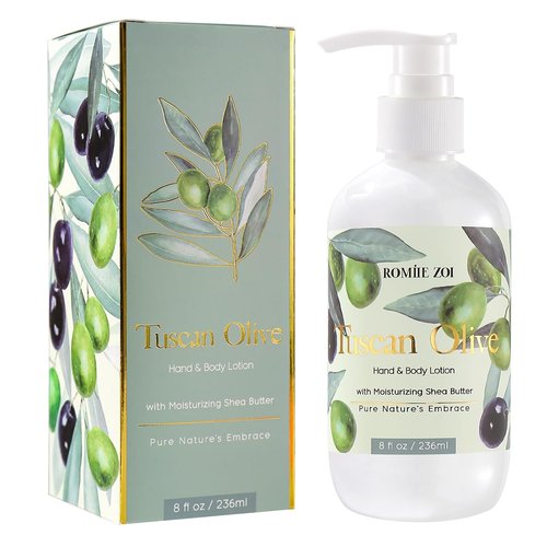 ROMIIE ZOI Daily Hand & Body Lotion - Moisturizing Shea Butter with Tuscan Olive - 236 ML / 8 FL OZ