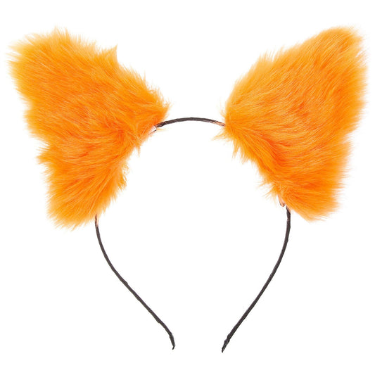 PartyKindom Headband Stuffed Hoop Hair Hairband Dress-Orange Head Cartoon Halloween Headdress Cute Women Fancy Band Girl Headwear for Ear Decoration Cat Cosplay Orange Furry Accessory