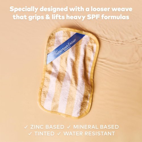 Original Sunscreen Eraser - Effortlessly Remove Zinc & Mineral Sunscreen with Water | 1 Count